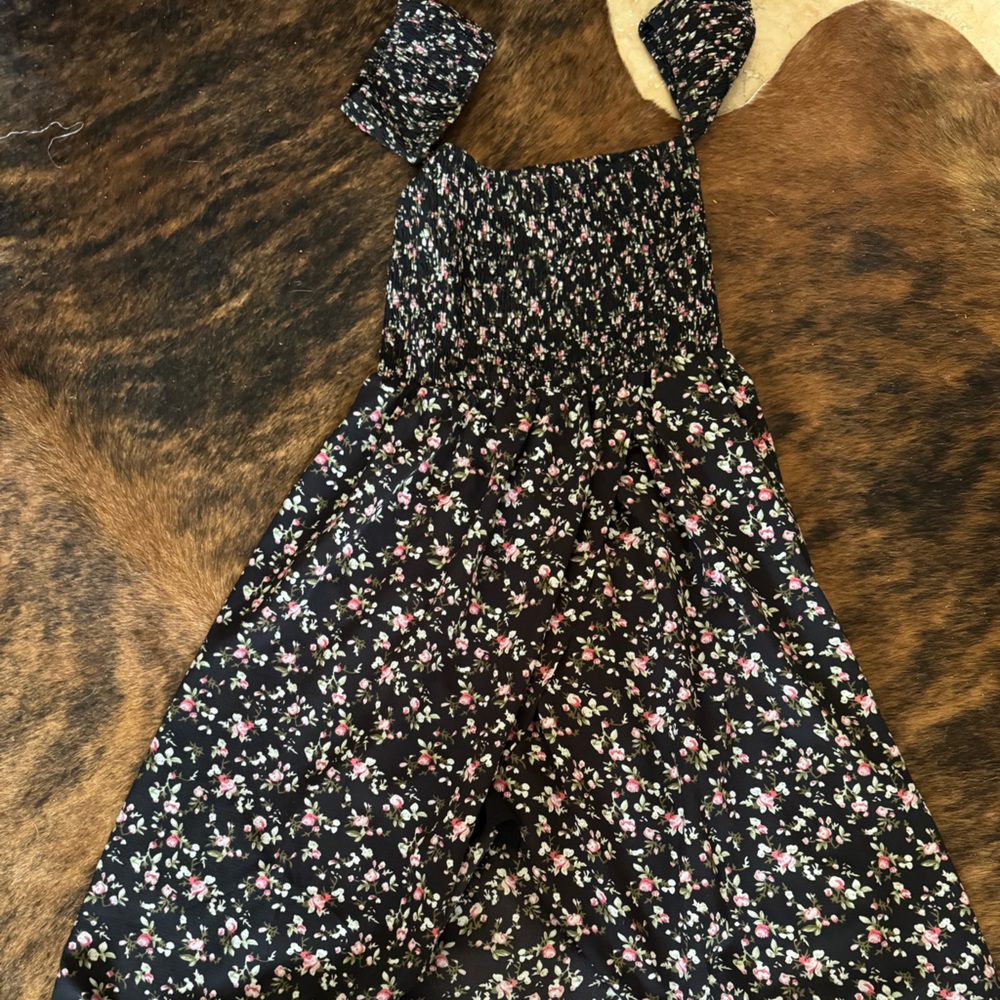 Floral hi lo dress